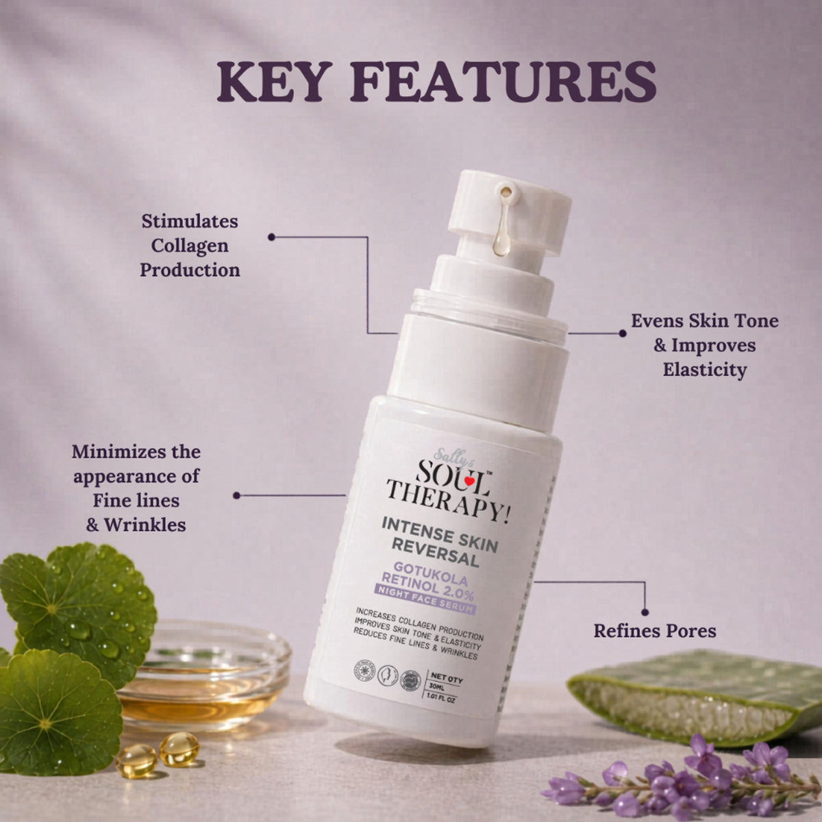 Sally's Soul Therapy Intense Skin Reversal Night Face Serum