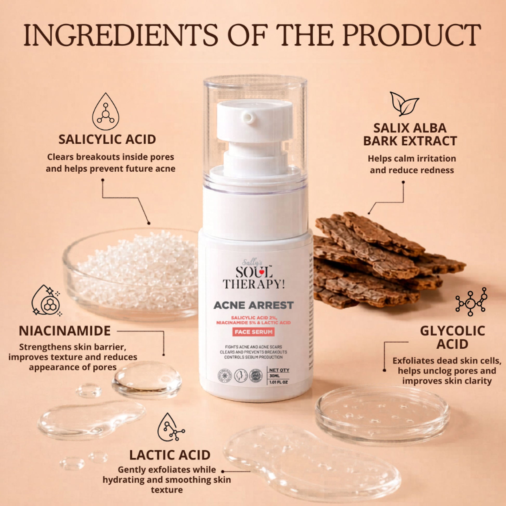 Sally's Soul Therapy Acne Arrest Face Serum