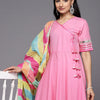 Dhiyona VA Women'sAngrakha Gotta Patti Pure Cotton Kurta With Trousers & With Dupatta