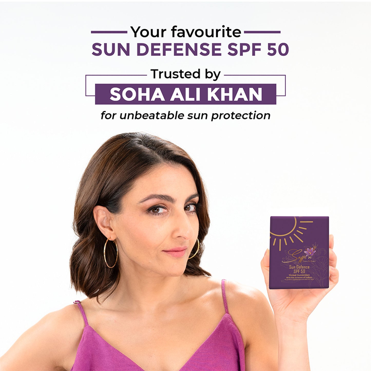 Saffrn Sun Defence SPF 50 Sunscreen With Richnes Of Saffron