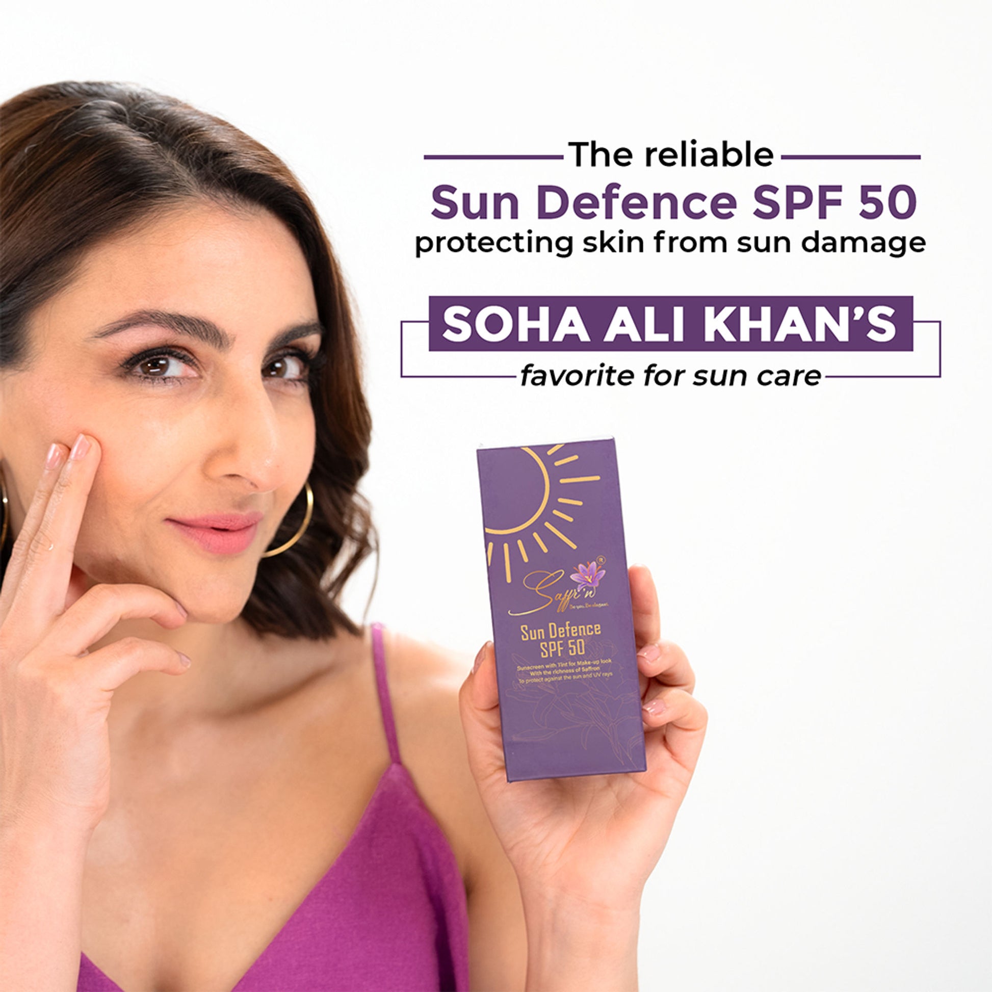 Saffrn Sun Defence SPF 50 Sunscreen With Richnes Of Saffron