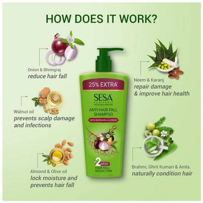 Sesa Ayurvedic Anti-Hair Fall Onion Shampoo - Indyancart