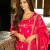 Dhiyona IE Floral Embroidered Sequnnied Straight Kurta With Palazzos & Dupatta