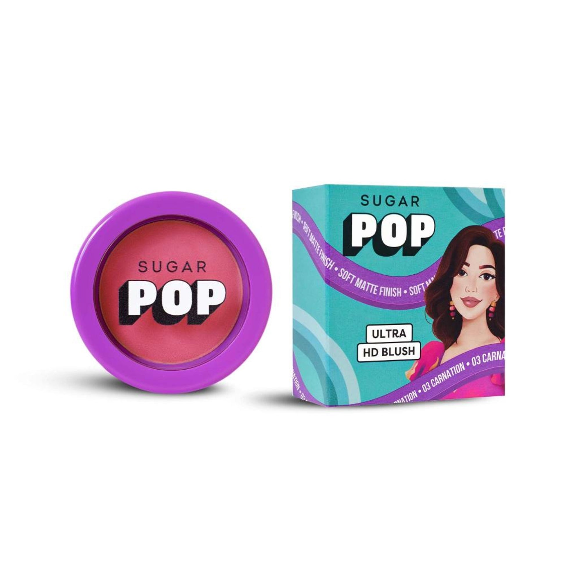 Sugar Pop Ultra HD Blush For Natural Glow - Carnation