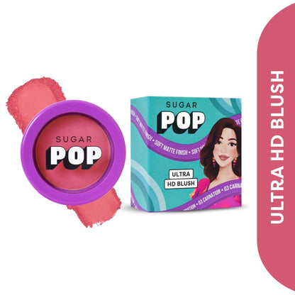 Sugar Pop Ultra HD Blush For Natural Glow - Carnation