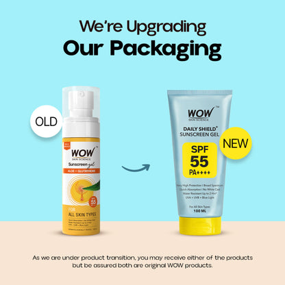 WOW Skin Science Sunscreen Gel SPF 55 PA++++ For All Skin Types
