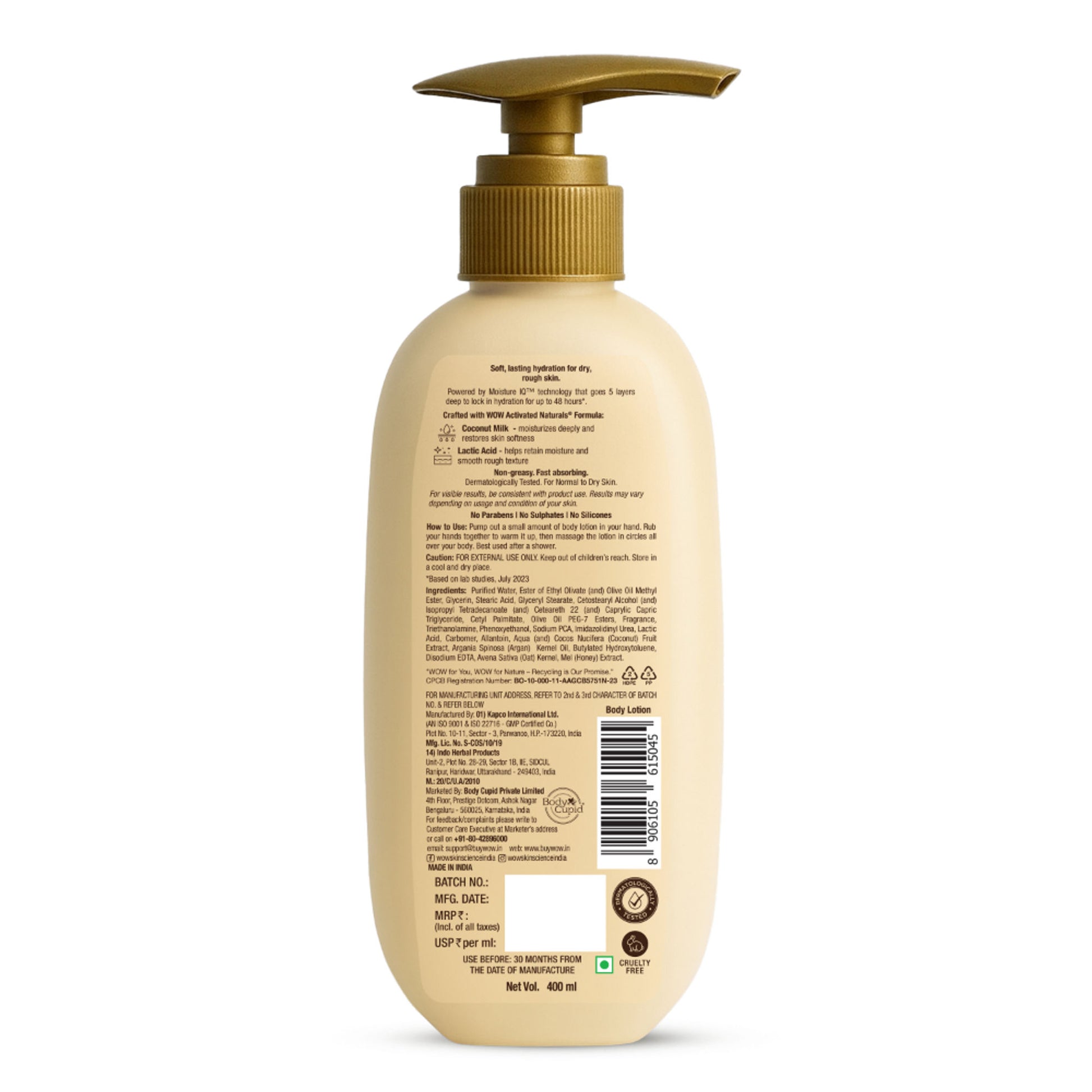 Wow Skin Science Coconut Milk And Argan Oil Body Lotion