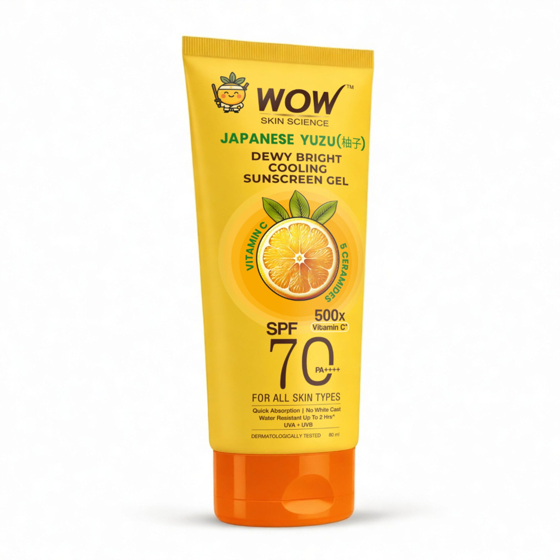 WOW Skin Science Japanese Yuzu Dewy Bright Sunscreen Gel