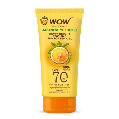 WOW Skin Science Japanese Yuzu Dewy Bright Sunscreen Gel