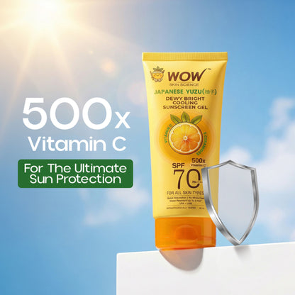 WOW Skin Science Japanese Yuzu Dewy Bright Sunscreen Gel