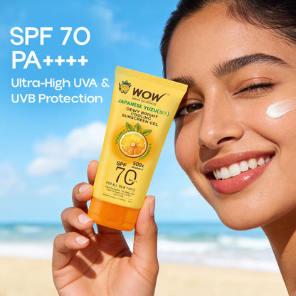 WOW Skin Science Japanese Yuzu Dewy Bright Sunscreen Gel