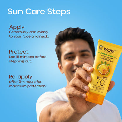 WOW Skin Science Japanese Yuzu Dewy Bright Sunscreen Gel