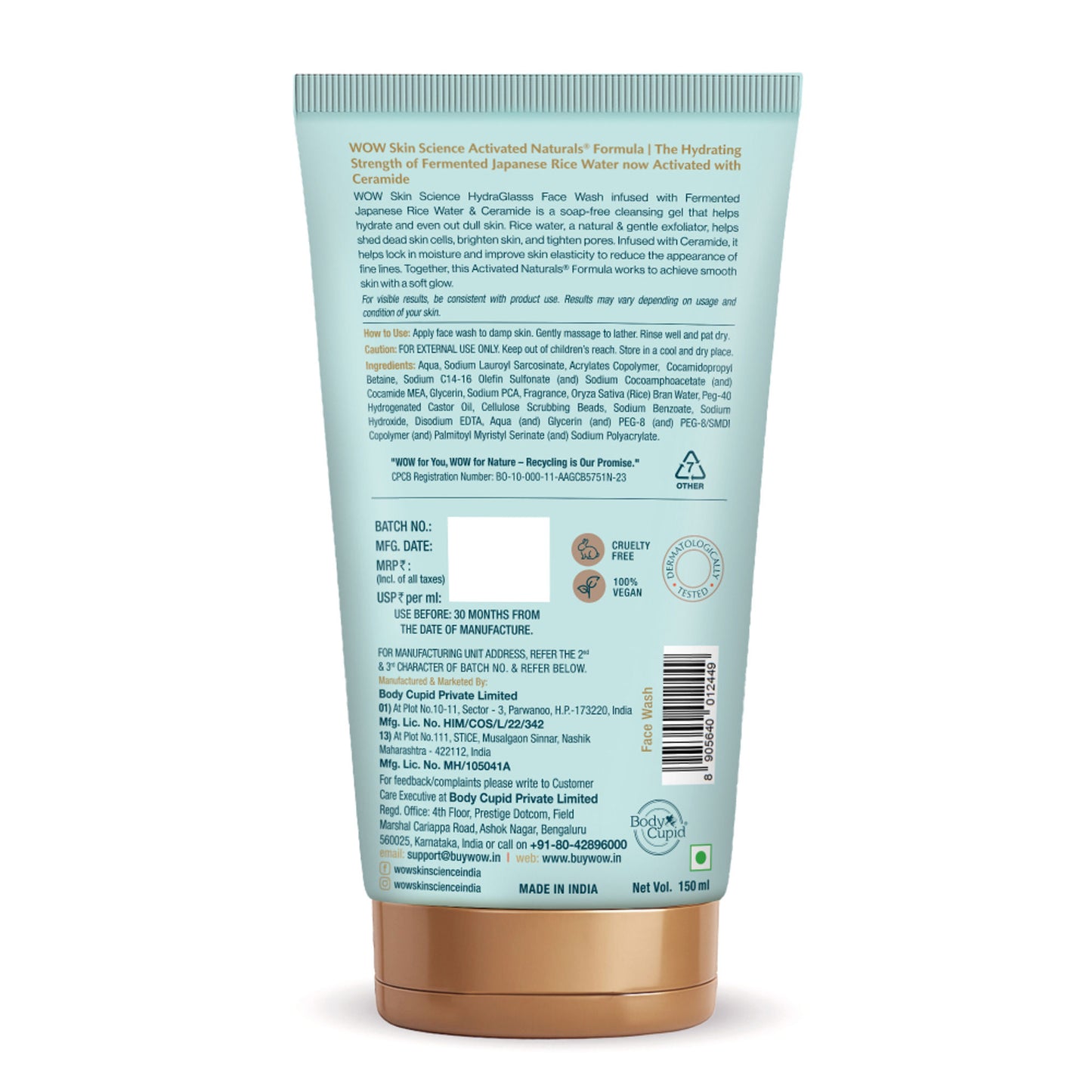 WOW Skin Science Hydraglass Face Wash