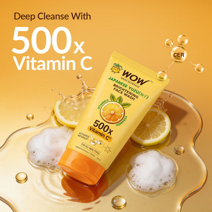 WOW Skin Science Japanese Yuzu + Vitamin C With Ceramide Brightening Face Wash