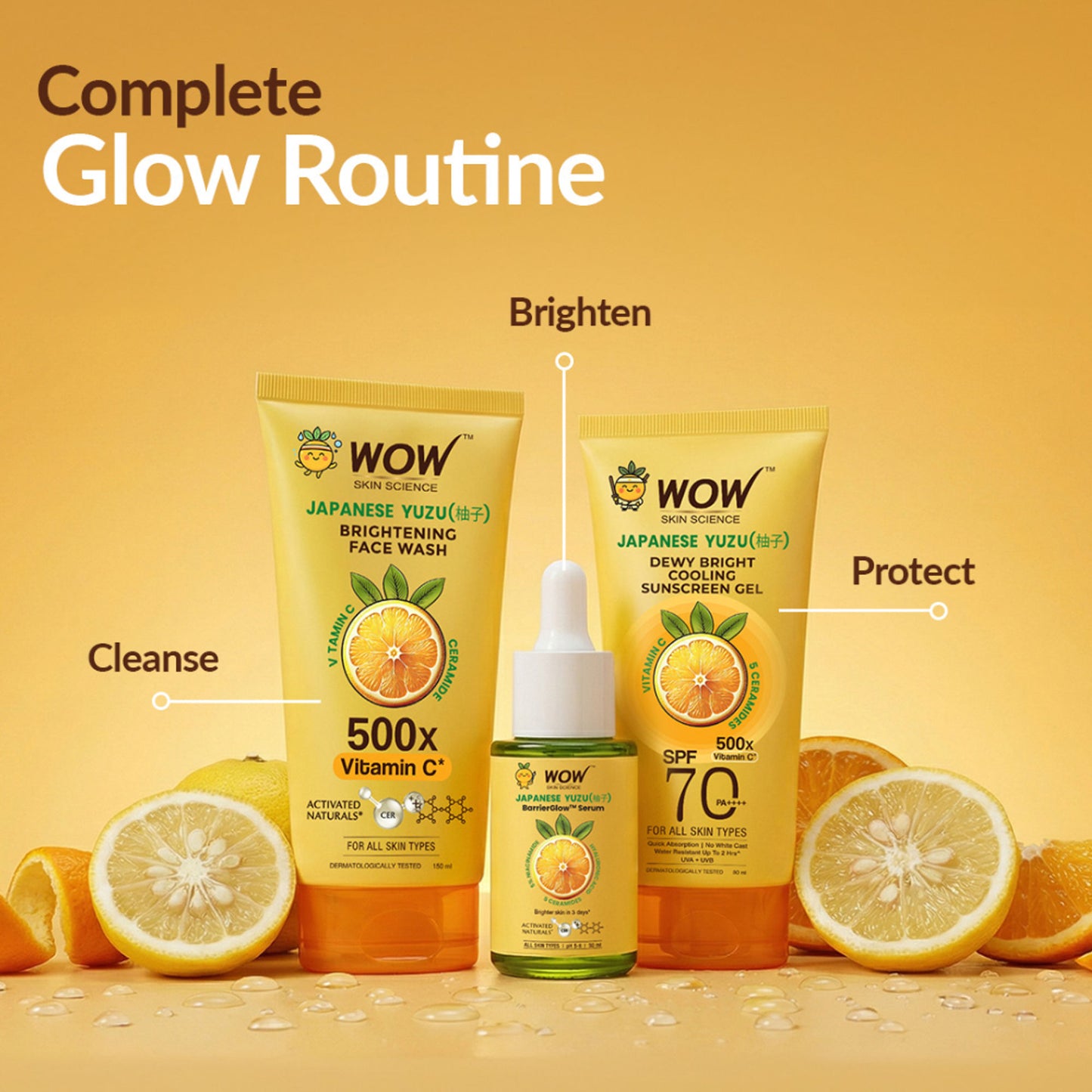 WOW Skin Science Japanese Yuzu + Vitamin C With Ceramide Brightening Face Wash