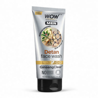 WOW Skin Science Men Korean Ginseng + Kojic Acid Detan Face Wash Gel