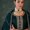 Dhiyona IE Women Ethnic Motifs Regular Sequinned Kurta with Trousers & With Dupatta