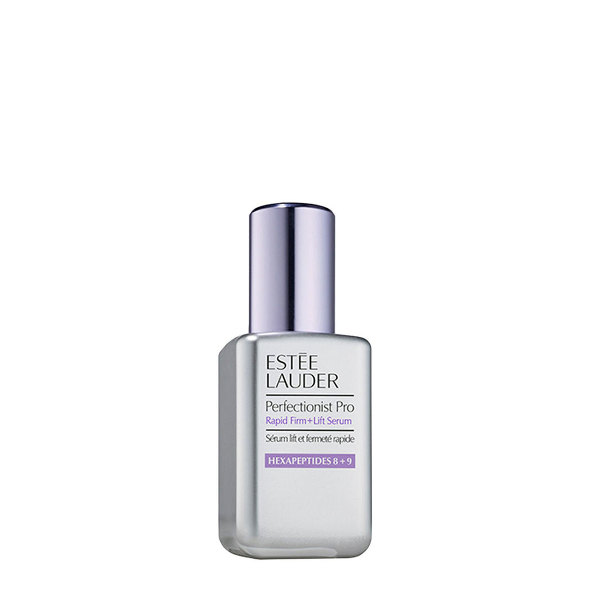 Estee Lauder Perfectionist Pro Rapid Firm + Lift Treatment bottle with a sleek design and silver pump dispenser.