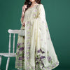 Dhiyona IE Floral Printed Beads & Stones Pure Cotton Kurta With Trousers & Dupatta