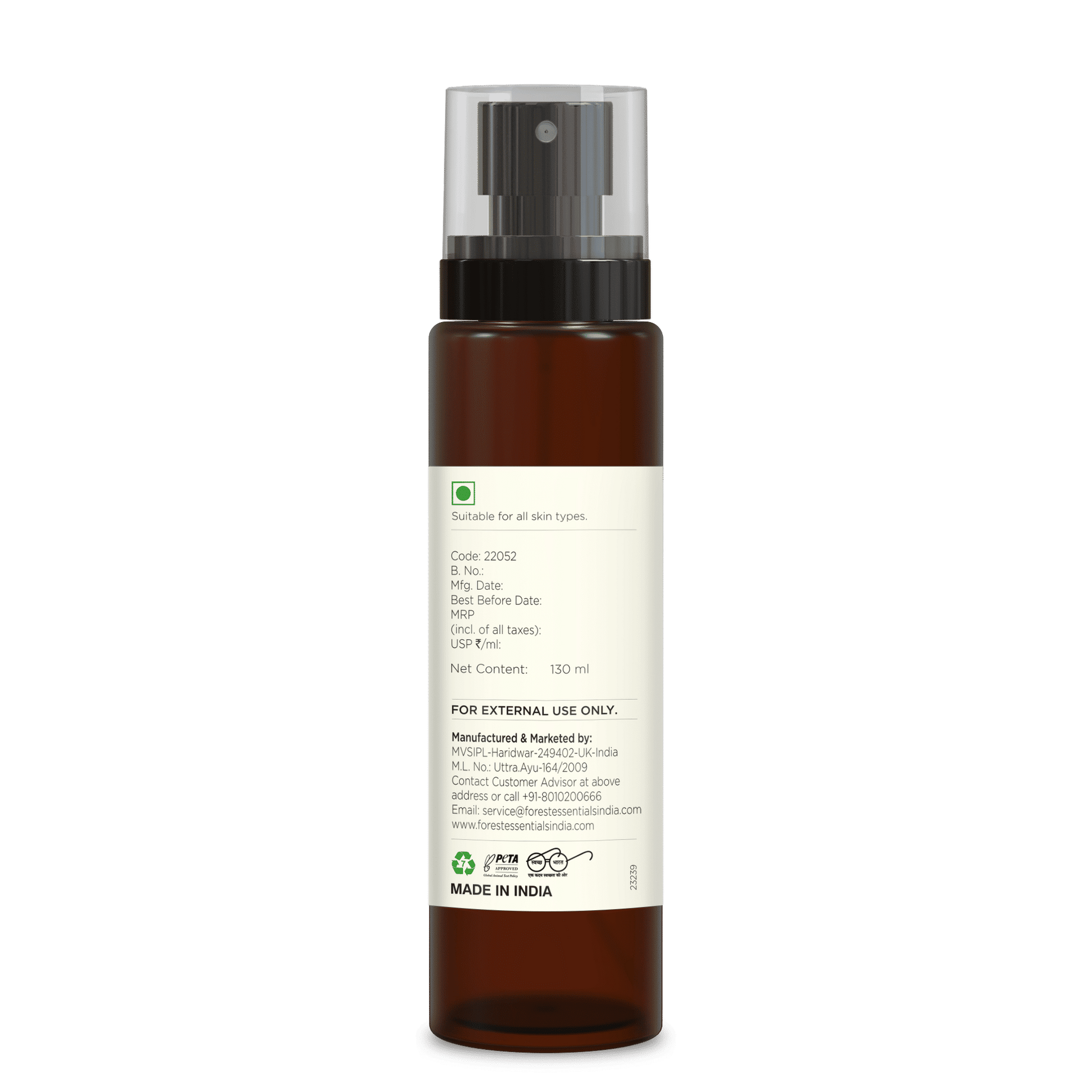Forest Essentials Sheer Sunscreen Body Spray Spf 50 PA++++ Lightweight, No White Cast