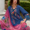Dhiyona IE Women Floral Embroidered Panelled Thread Work Pure Silk Kurta with Trousers & With Dupatta