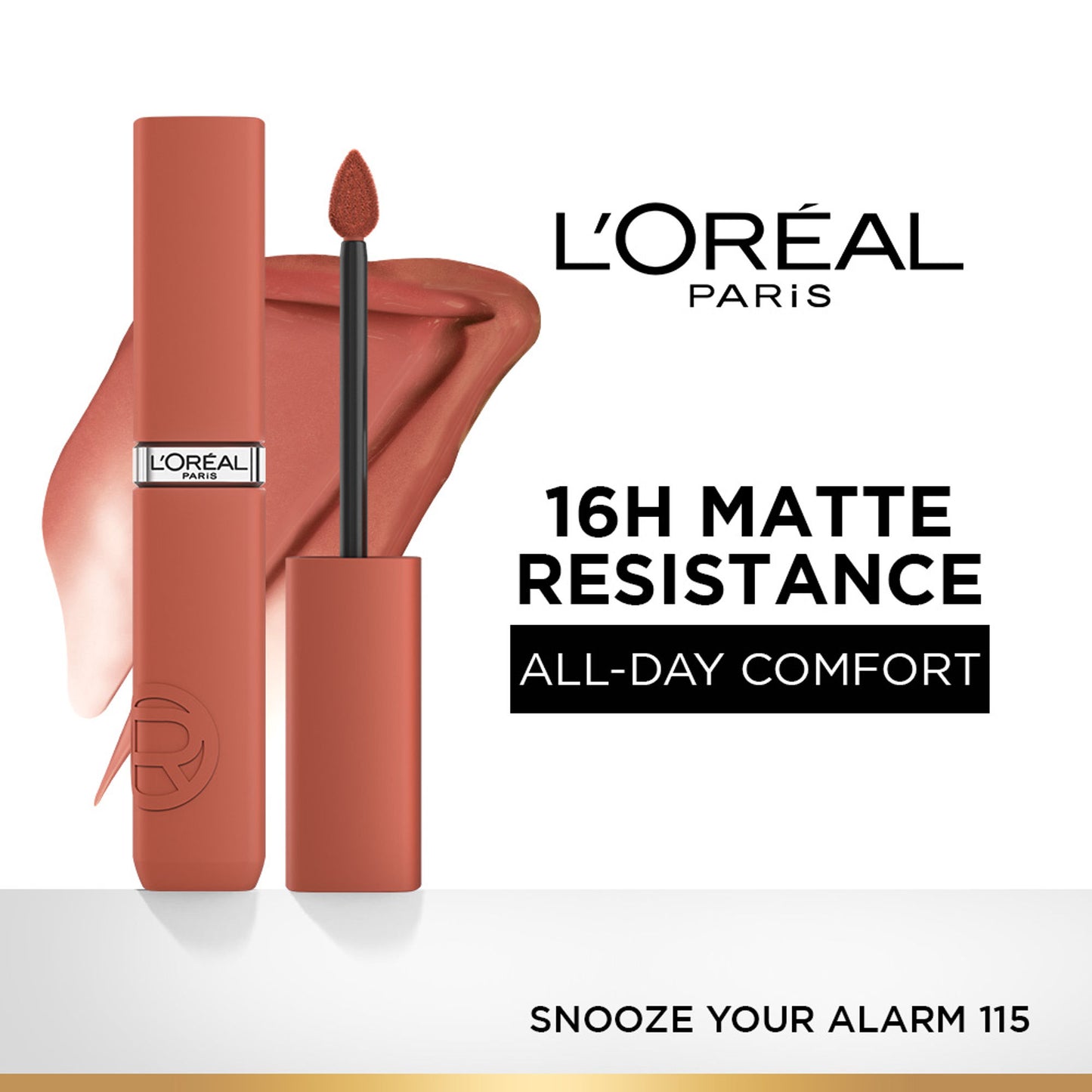 LOreal Paris Infallible Matte Resistance Lipstick, Transfer Resistant Formula - Lazy Sunday 150 - 115 Snooze Your Alarm