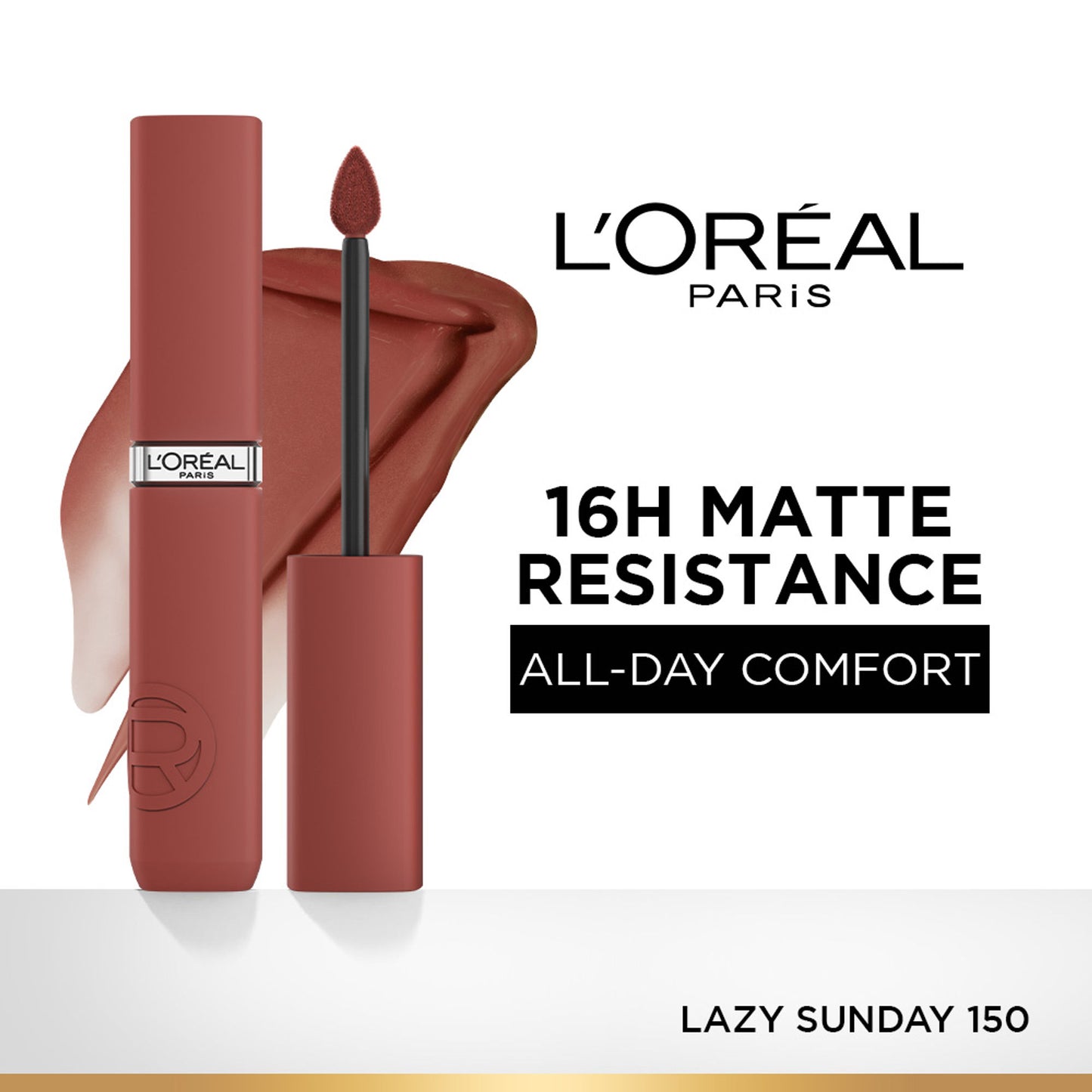 LOreal Paris Infallible Matte Resistance Lipstick, Transfer Resistant Formula - Lazy Sunday 150 - 150 Lazy Sunday