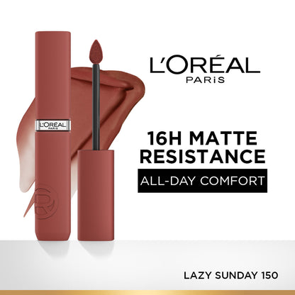 LOreal Paris Infallible Matte Resistance Lipstick, Transfer Resistant Formula - Lazy Sunday 150 - 150 Lazy Sunday