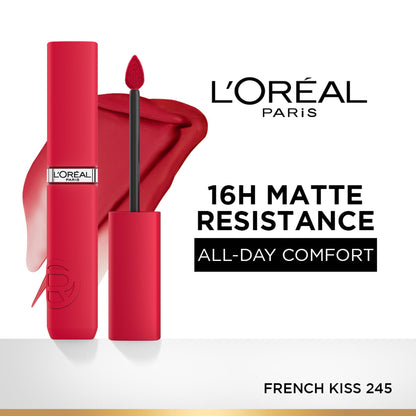 LOreal Paris Infallible Matte Resistance Lipstick, Transfer Resistant Formula - Lazy Sunday 150 - 245 French Kiss