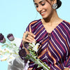 Dhiyona VA Women'sTrendy Purple and White Silk Blend Kurta Set