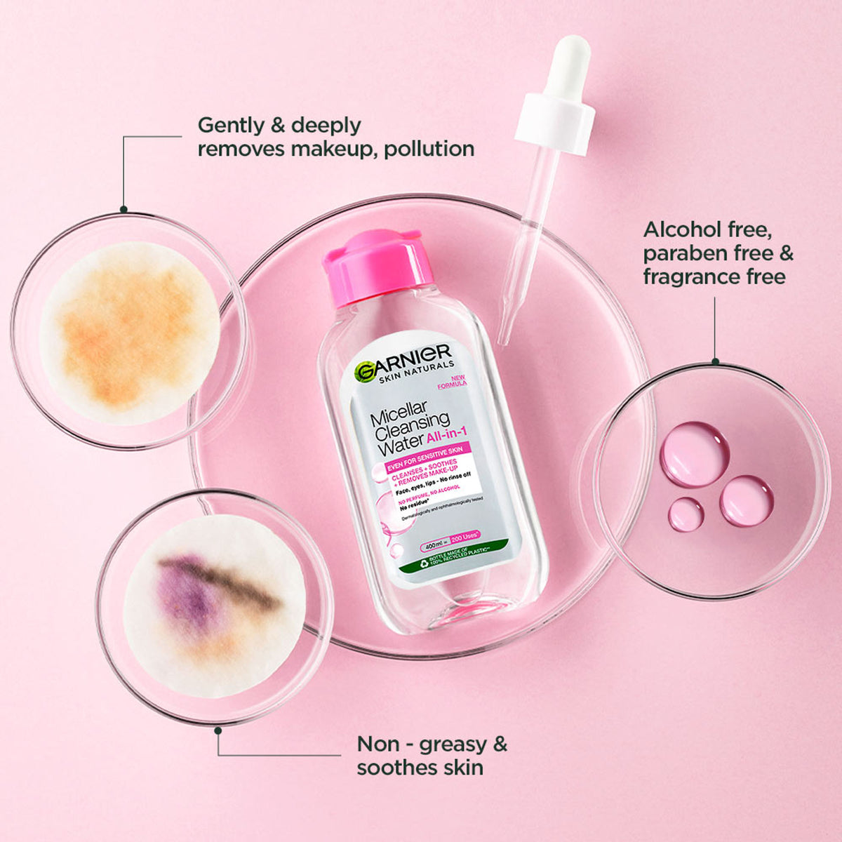 Garnier Skin Naturals Micellar Oil-Infused Cleansing Water For Cleansing & Make-Up Removal | 400ml
