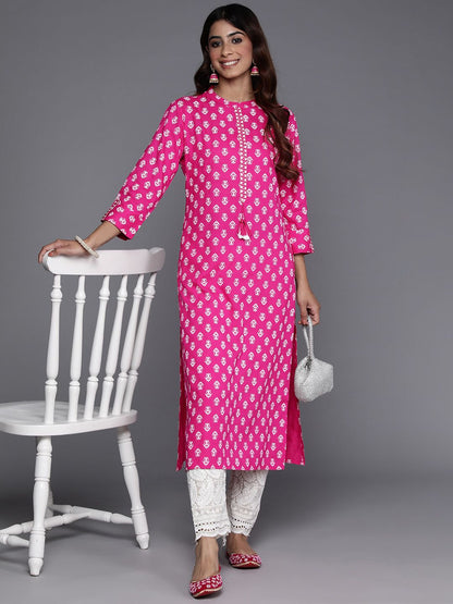 Indyancart IE Women Ethnic Motifs Printed Kurta