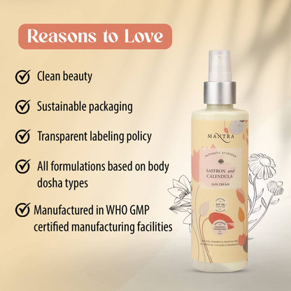 Mantra Herbal Saffron And Calendula Sun Cream
