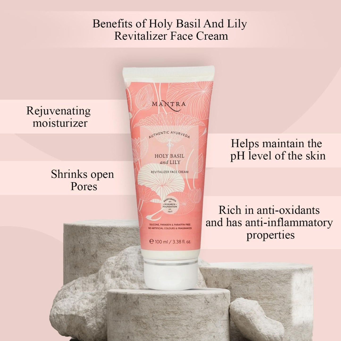 Mantra Herbal Holy Basil And Lily Revitalizer Face Cream
