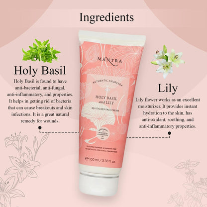Mantra Herbal Holy Basil And Lily Revitalizer Face Cream