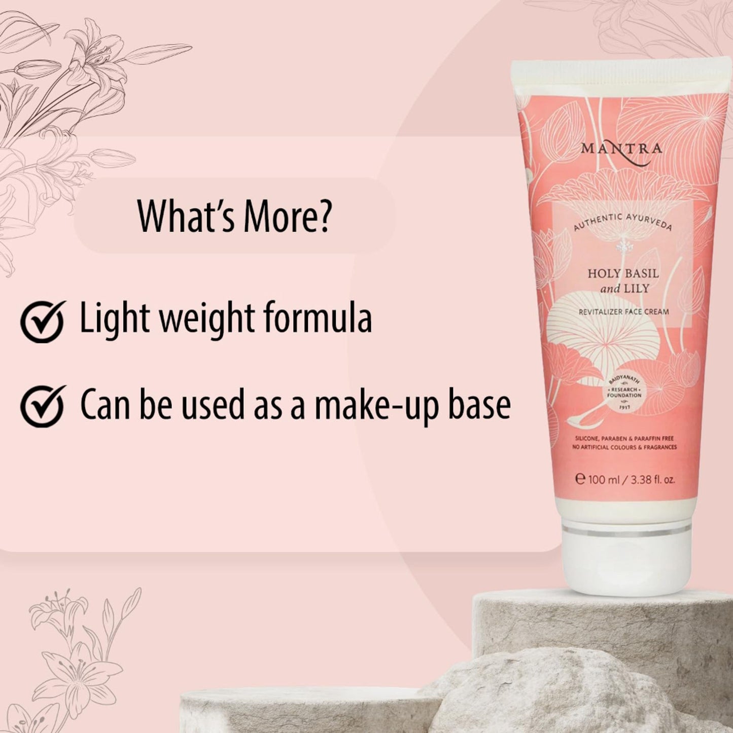 Mantra Herbal Holy Basil And Lily Revitalizer Face Cream