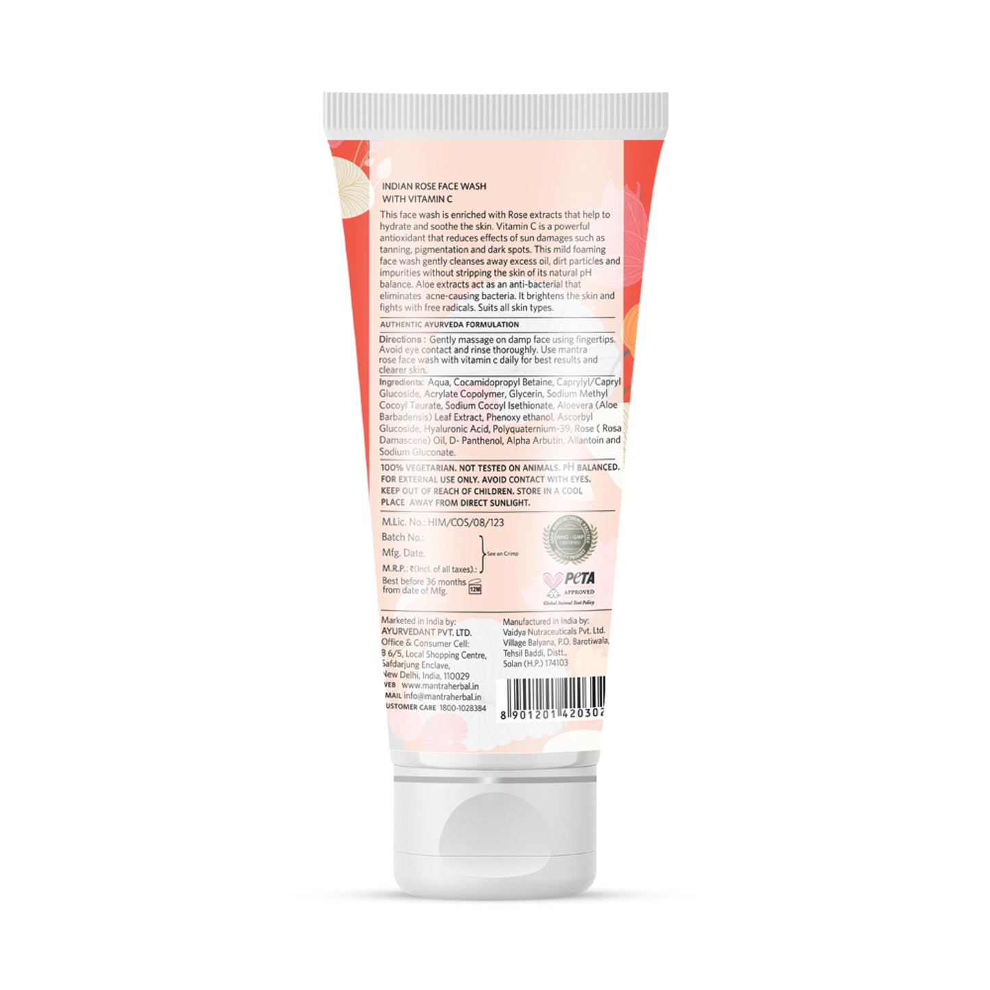 Mantra Herbal Indian Rose Face Wash with Vitamin C
