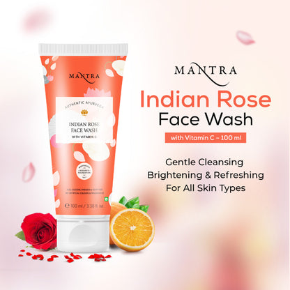 Mantra Herbal Indian Rose Face Wash with Vitamin C