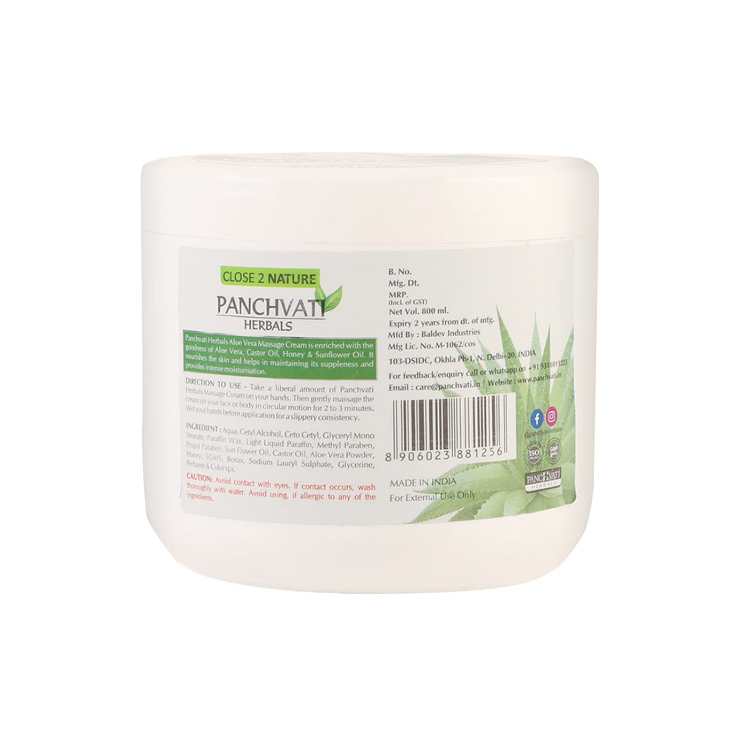Panchvati Herbals Aloe Vera Massage Cream