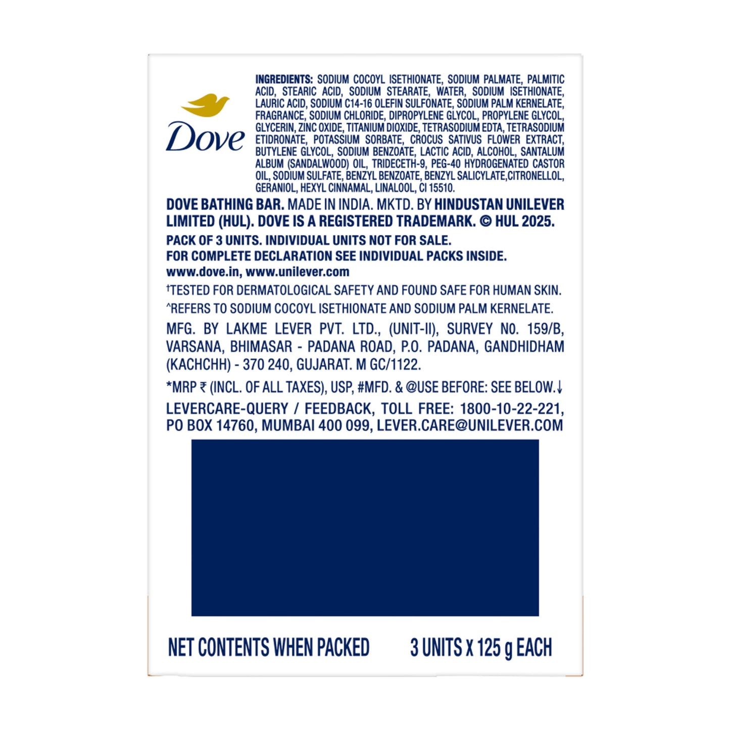 Dove Sandalwood Beauty Bathing Bar - Pack Of 3