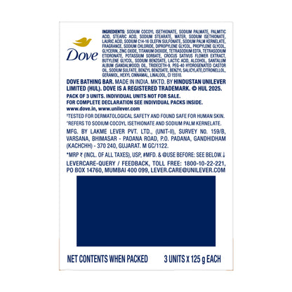 Dove Sandalwood Beauty Bathing Bar - Pack Of 3