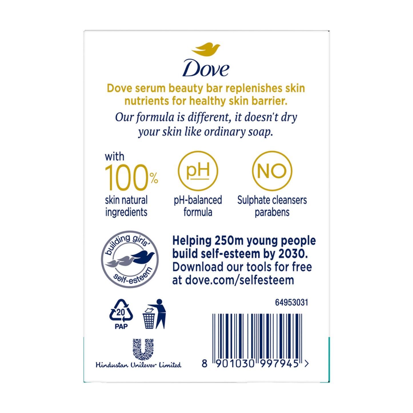 Dove Advanced Sensitive Care Bar With Ceramide & Nutrient Cream