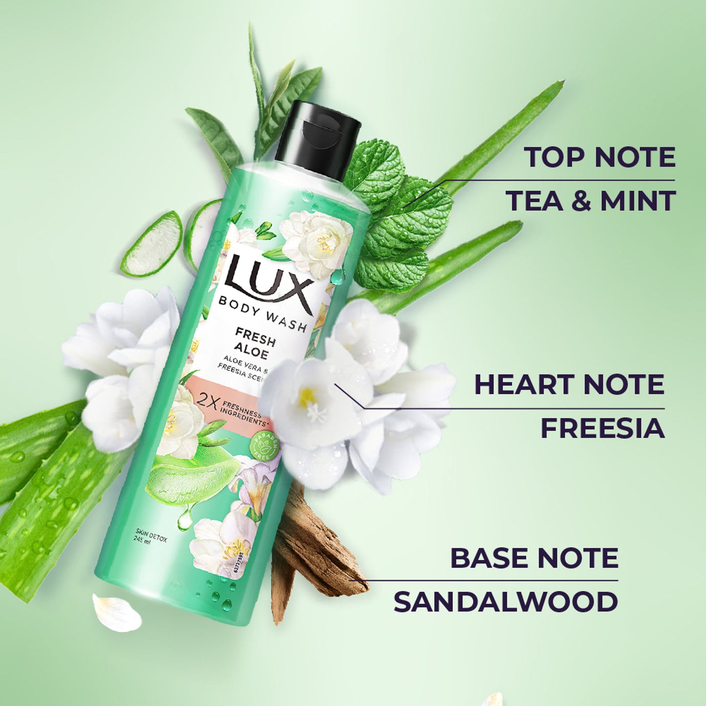 Lux Freesia Fresh Aloe Vera Bodywash Shower Gel
