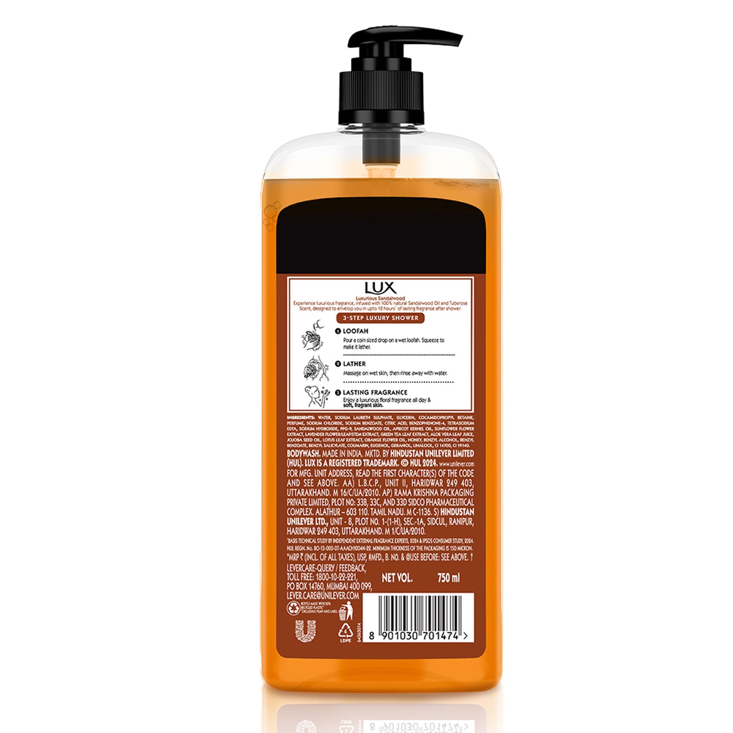 Lux Luxurious Sandalwood Body Wash
