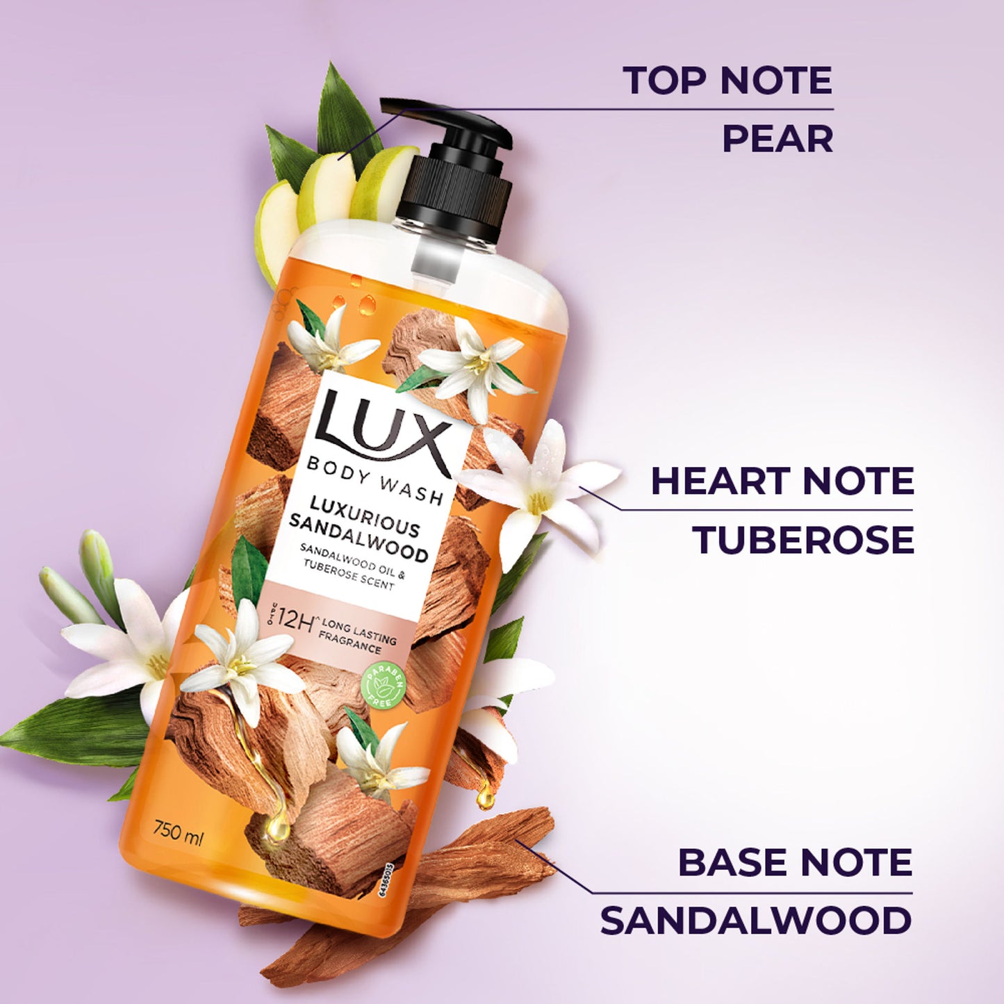Lux Luxurious Sandalwood Body Wash