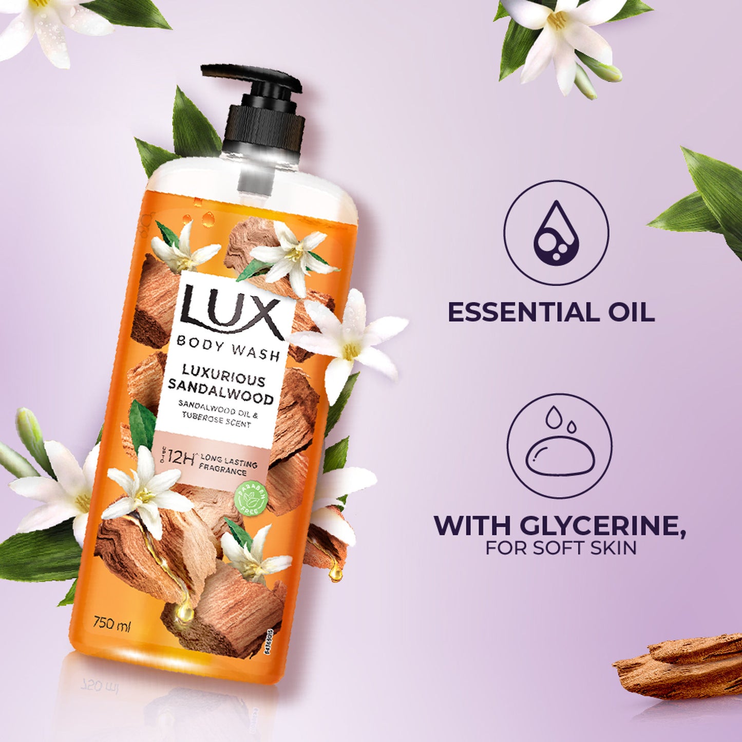 Lux Luxurious Sandalwood Body Wash