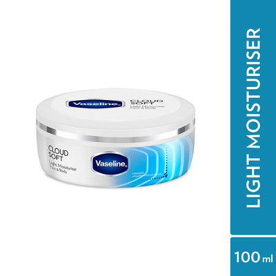 Vaseline Cloud Soft Light Moisturiser,100 Hours Non-Sticky Hydration,Ceramides & Hyaluron