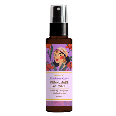 Auravedic Kumkumadi Face Wash For Dry Skin Combination with Kumkumadi Tailam kumkumadi face oil