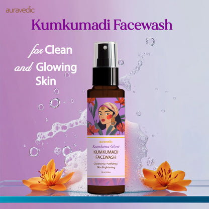 Auravedic Kumkumadi Face Wash For Dry Skin Combination with Kumkumadi Tailam kumkumadi face oil