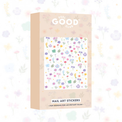 Feel Good Club Pastel Petals Nail Stickers For Quick Nail Art -Peel & Apply After Nail Polish Enamel